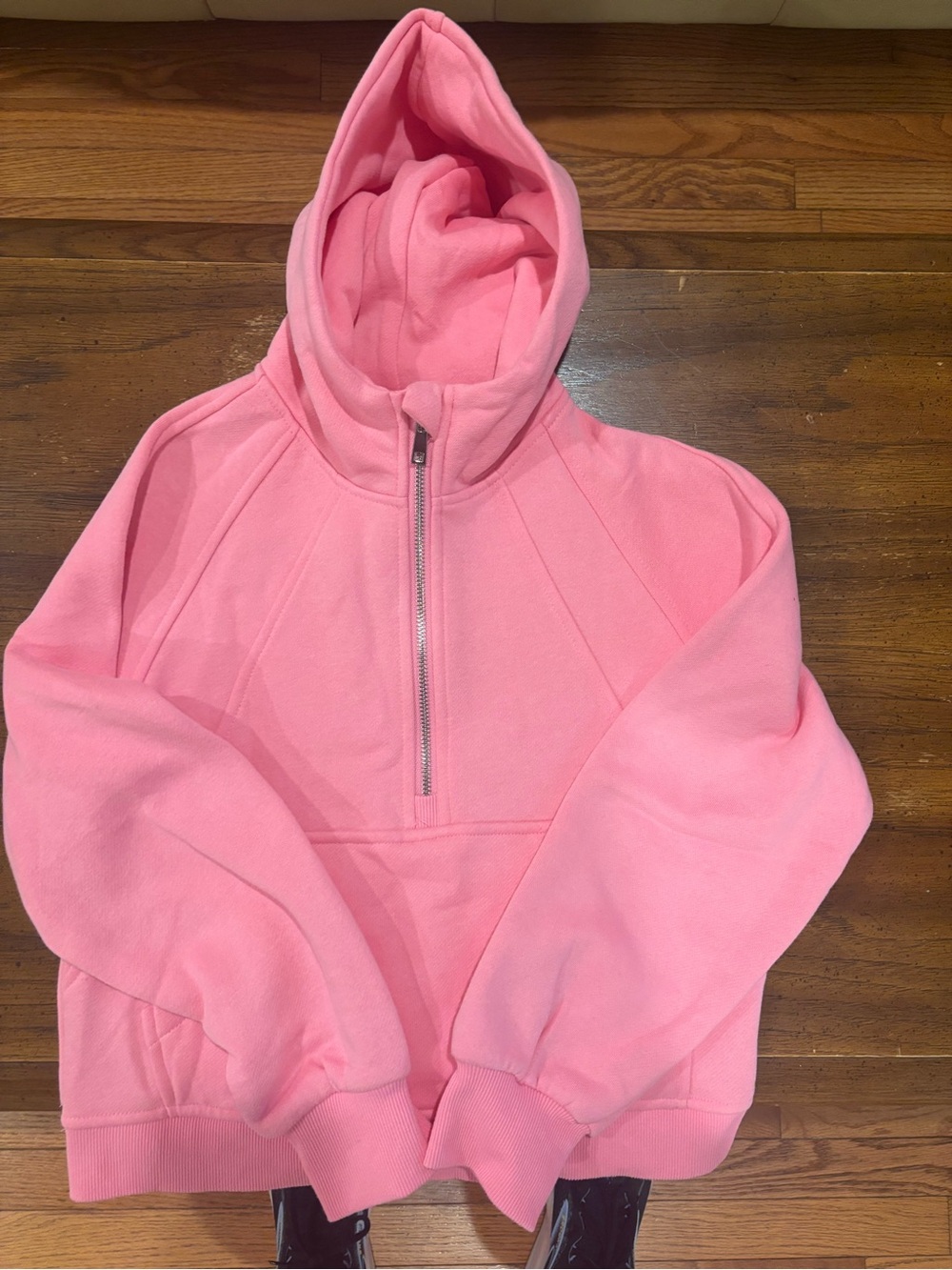 Amazon Kids Pink Half-Zip Fleece Hoodie